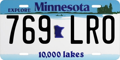 MN license plate 769LRO