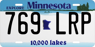 MN license plate 769LRP