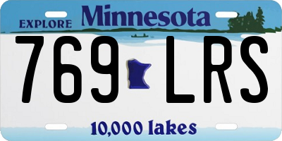 MN license plate 769LRS