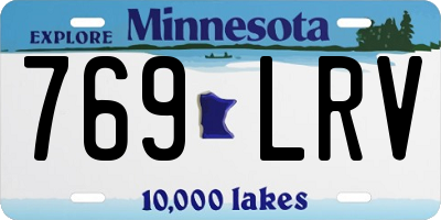MN license plate 769LRV