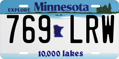MN license plate 769LRW