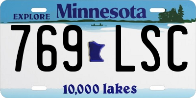 MN license plate 769LSC