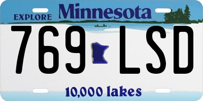 MN license plate 769LSD