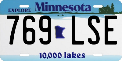 MN license plate 769LSE