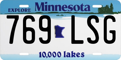 MN license plate 769LSG