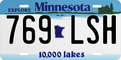 MN license plate 769LSH