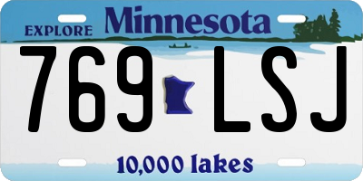 MN license plate 769LSJ
