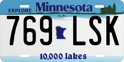MN license plate 769LSK