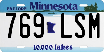 MN license plate 769LSM