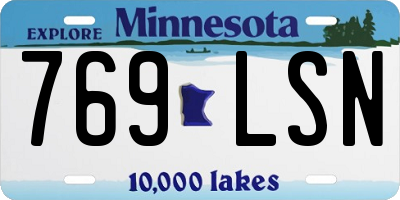 MN license plate 769LSN