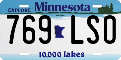 MN license plate 769LSO