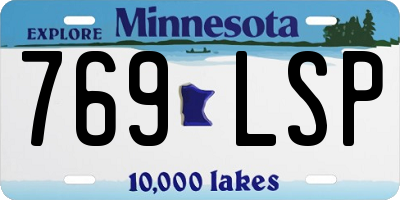 MN license plate 769LSP