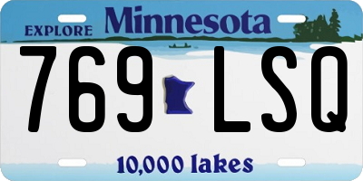 MN license plate 769LSQ