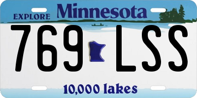 MN license plate 769LSS