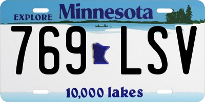 MN license plate 769LSV