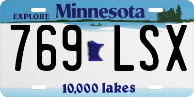 MN license plate 769LSX