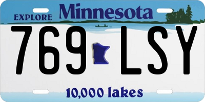 MN license plate 769LSY