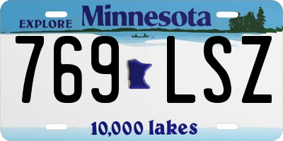 MN license plate 769LSZ
