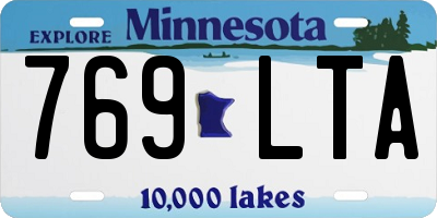 MN license plate 769LTA