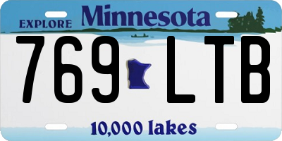 MN license plate 769LTB
