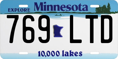 MN license plate 769LTD