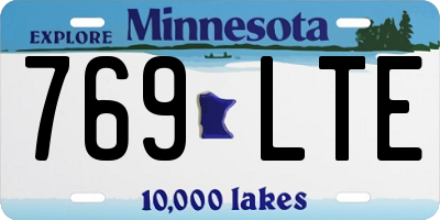 MN license plate 769LTE
