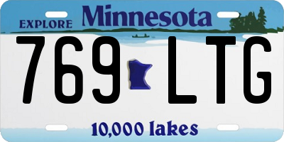 MN license plate 769LTG
