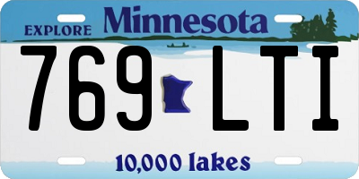 MN license plate 769LTI