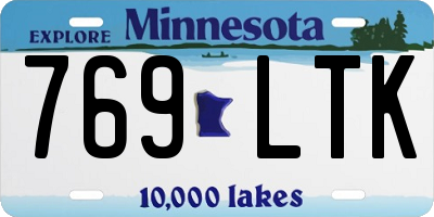 MN license plate 769LTK