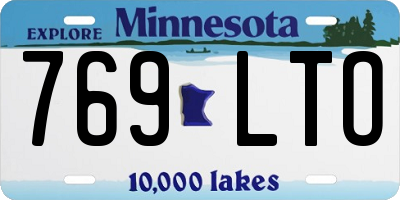 MN license plate 769LTO