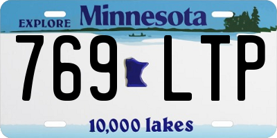 MN license plate 769LTP