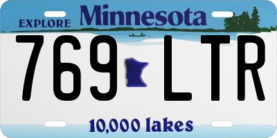 MN license plate 769LTR