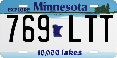 MN license plate 769LTT