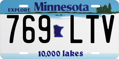 MN license plate 769LTV