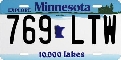 MN license plate 769LTW