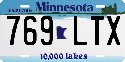MN license plate 769LTX