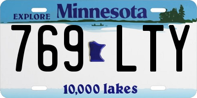 MN license plate 769LTY