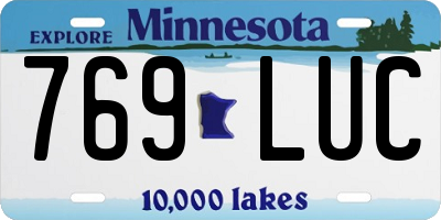 MN license plate 769LUC