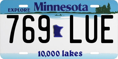 MN license plate 769LUE