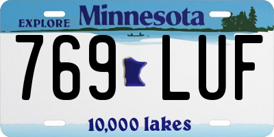 MN license plate 769LUF