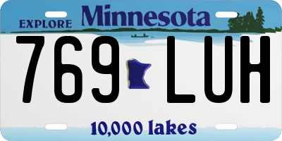 MN license plate 769LUH