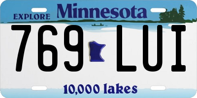 MN license plate 769LUI
