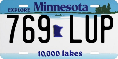 MN license plate 769LUP