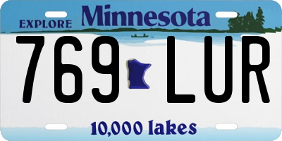 MN license plate 769LUR