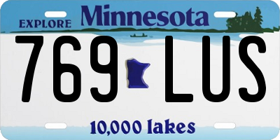 MN license plate 769LUS