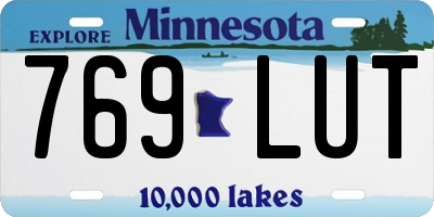MN license plate 769LUT