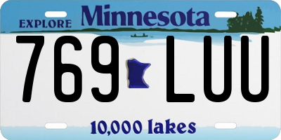 MN license plate 769LUU