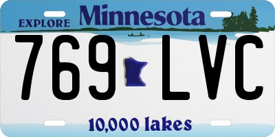 MN license plate 769LVC