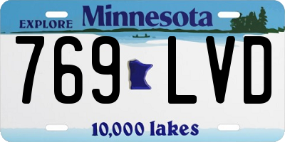 MN license plate 769LVD