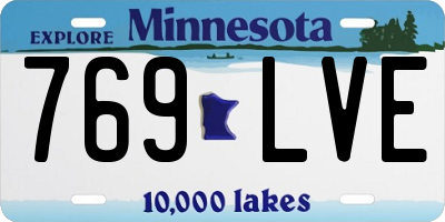 MN license plate 769LVE